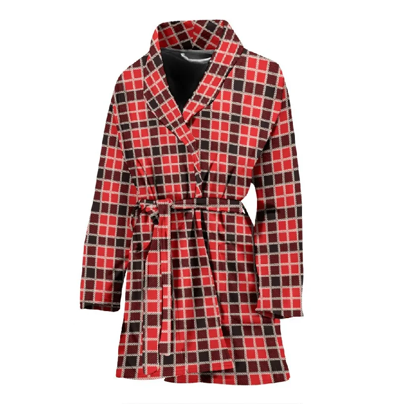 Tartan Red Plaid Scottish Royal Stewart Women Long Robe