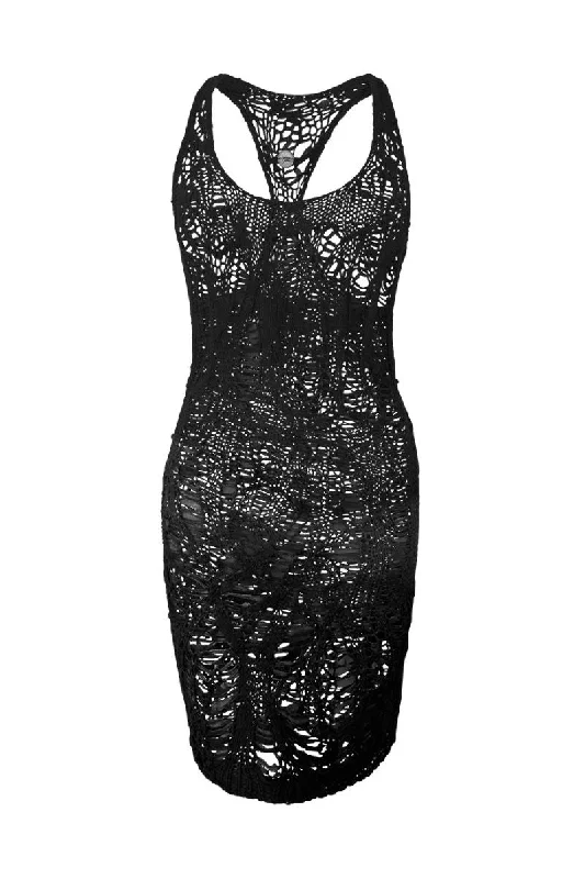 BLACK FITZGERALD RACERBACK MINI DRESS