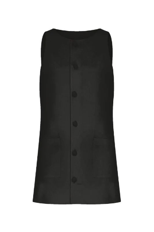 ODETTE BLACK CREPE MINI DRESS