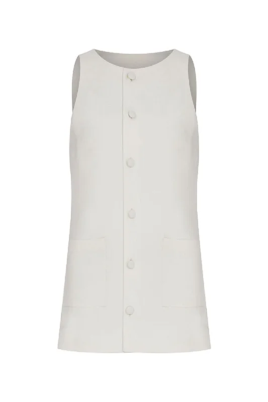 ODETTE VANILLA ICE CREPE MINI DRESS