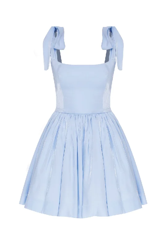 SIBBY BLUE A-LINE MINI DRESS