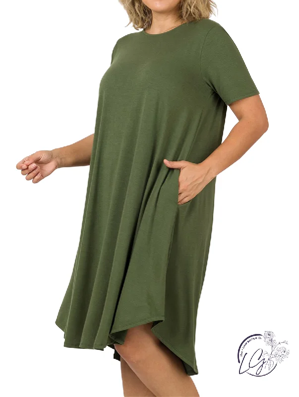 Curvy Breezy Summer T-shirt Dress